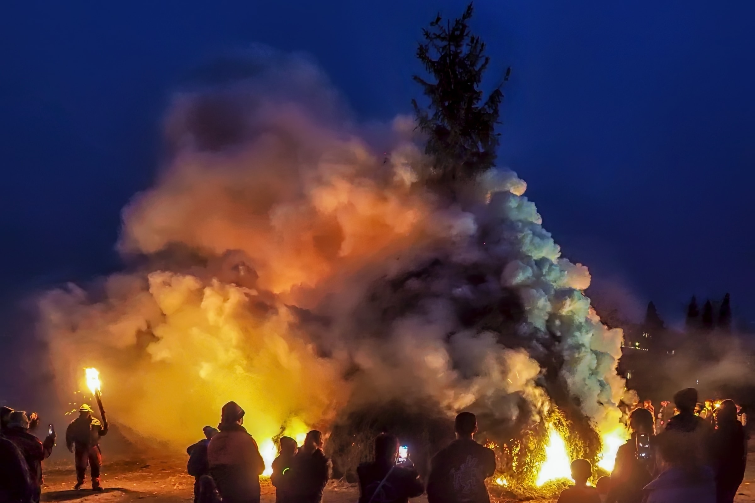 Osterfeuer im Oberharz